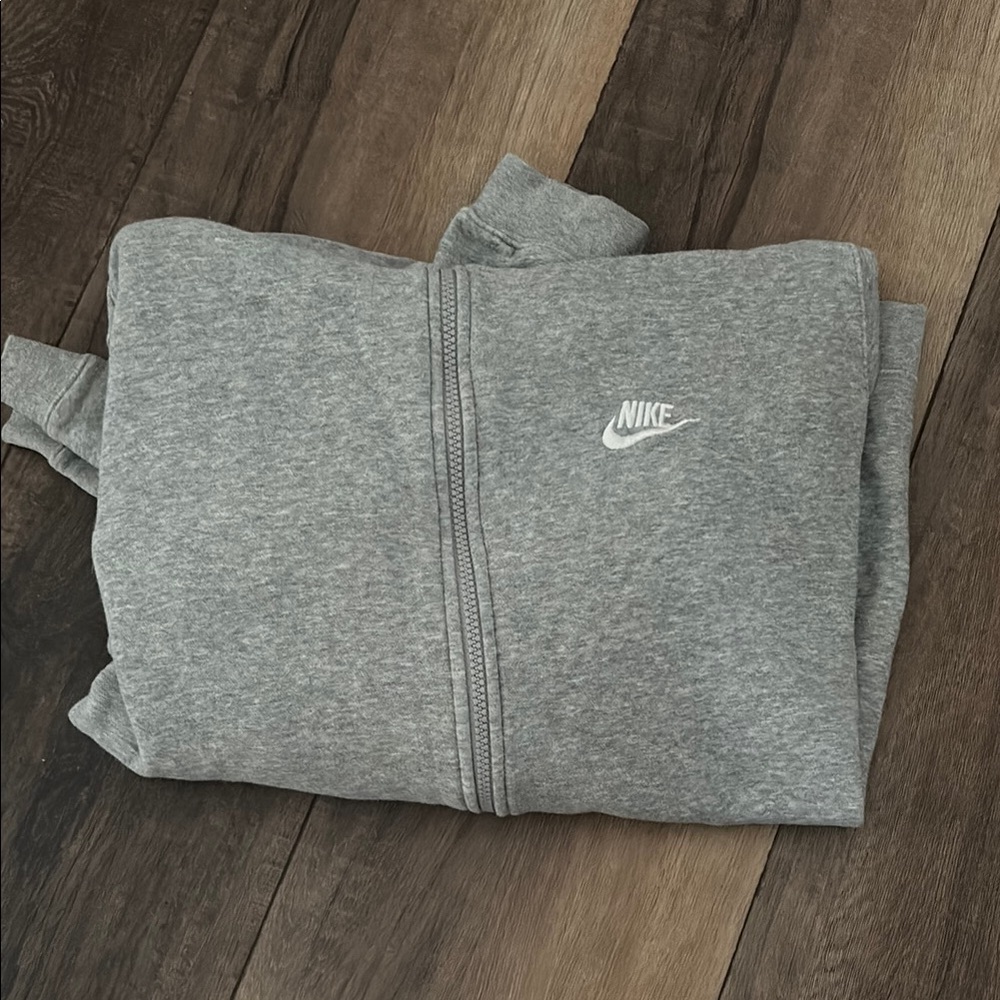 Nike Gray Zip-Up Hoodie